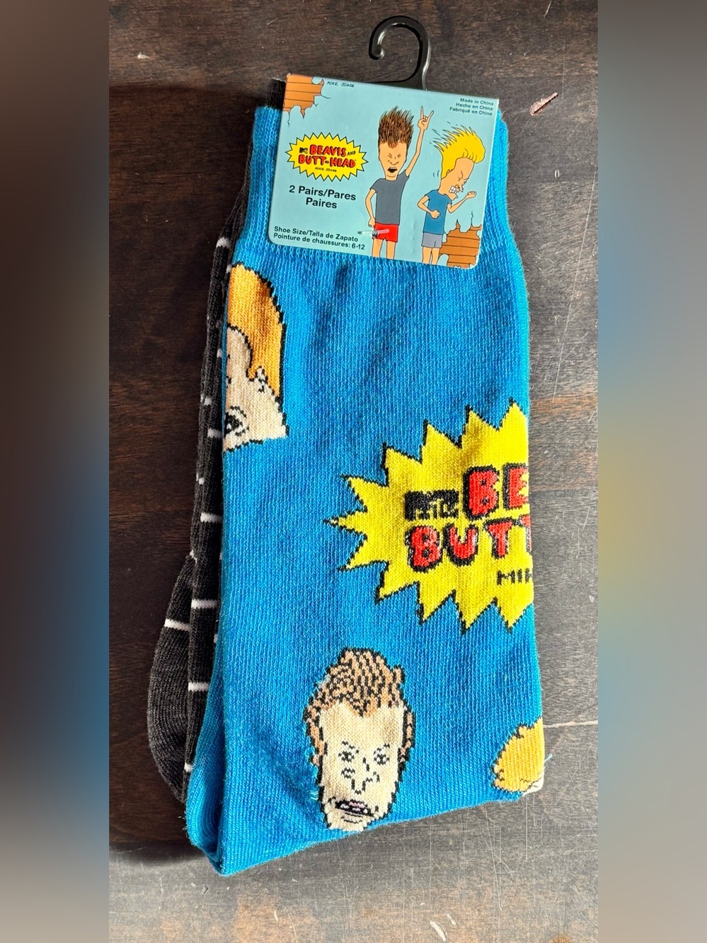 Beavis and Butthead Officially Licensed Set of 2 Pairs of Crew Socks